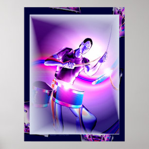Affiche Répercussion - Batteur Violet