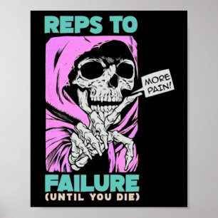 Affiche Repères Drôle À Une Défaillance Poids Bodybuilding