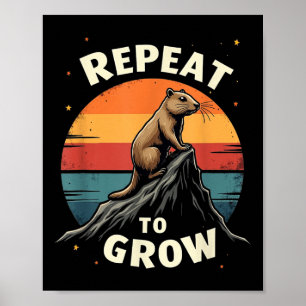 Affiche Répéter pour augmenter le jour de la marmotte Conc