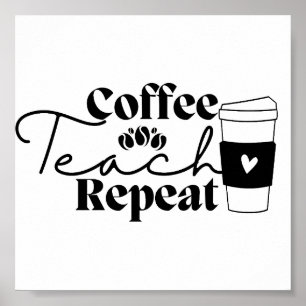 Affiche Répétition de l'enseignement du café