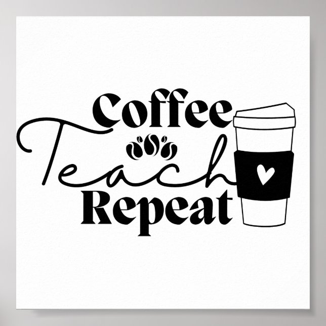 Affiche Répétition de l'enseignement du café (Devant)