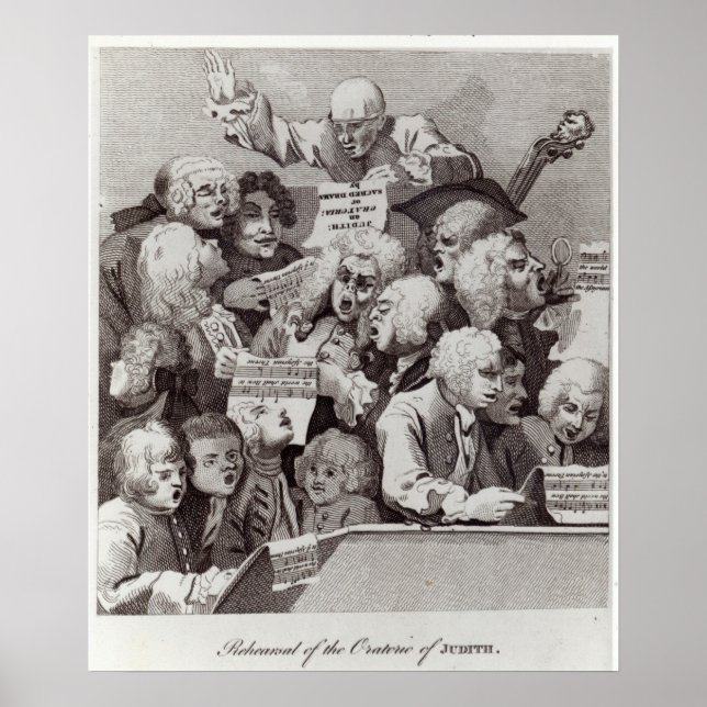 Affiche Répétition de l'Oratorio de Judith, 1734 (Devant)