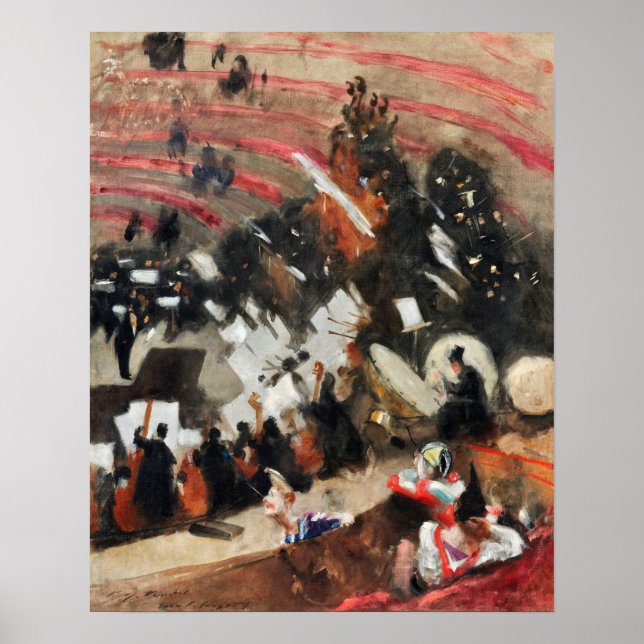 Affiche Répétition de l'Orchestre Pasdeloup au Cirque (Devant)