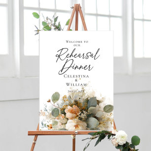 Affiche Répétition Dîner verdure et roseses bienvenus