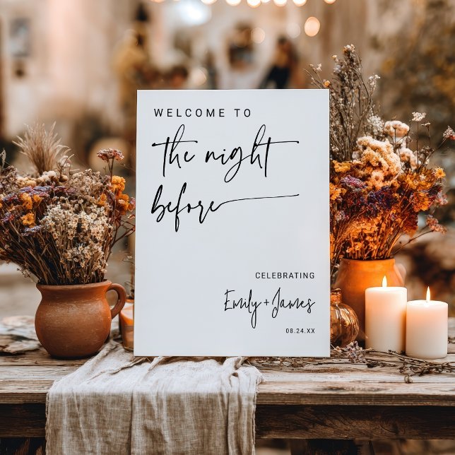 Affiche Répétition minimaliste moderne en noir et blanc (Modern Minimalist Black and White Script Rehearsal Poster)