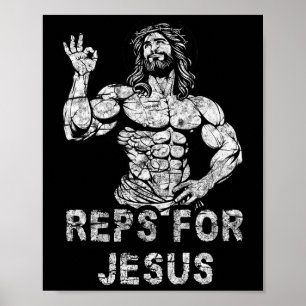 Affiche Répétitions chrétiennes drôles pour Jésus Répétiti