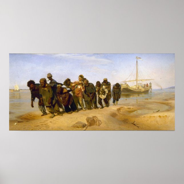 Affiche Repin - Barge Haulers Sur Volga (Devant)