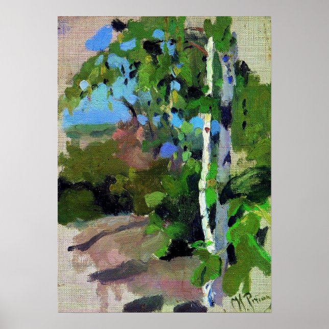 Affiche Repin - Birch Treks Le Jour Ensoleillé (Devant)