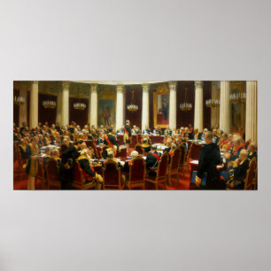 Affiche Repin - Cérémonie De Séance Du Conseil D'État 1901