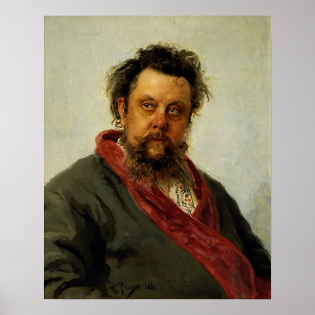 Affiche Repin - Compositeur MP Mussorgsky (Devant)