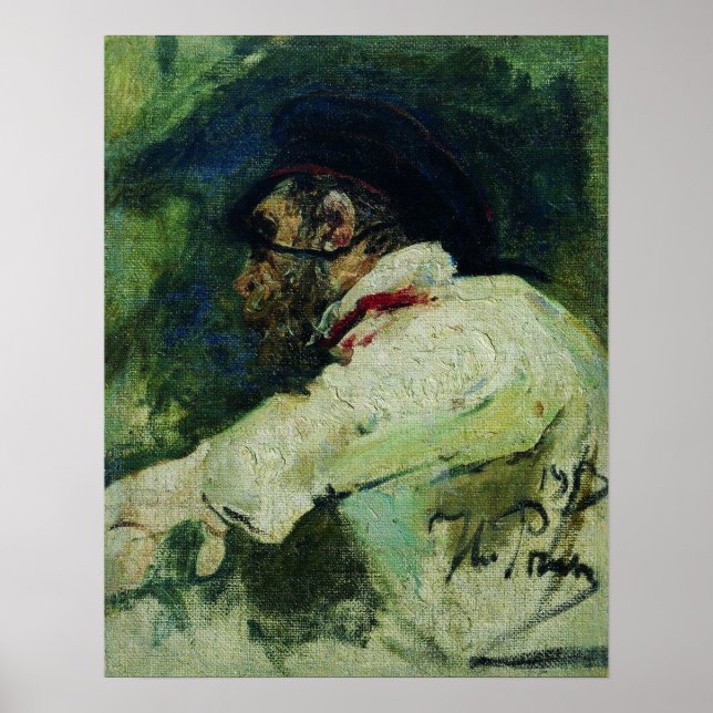 Affiche Repin - Homme En Veste Blanche 1913 (Devant)