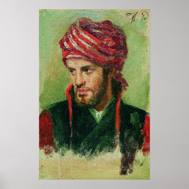 Affiche Repin - Jeune Homme En Turban (Devant)