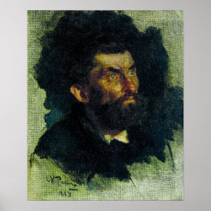 Affiche Repin - Tête d'homme 1885