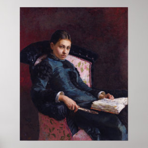 Affiche Repin - Vera Repina, femme d'artiste 1878