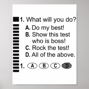 Affiche Répondre Sheet Rock Le test de l'école d'examen en