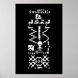 Affiche Réponse au message binaire d'Arecibo