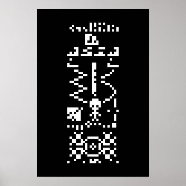 Affiche Réponse au message binaire d'Arecibo (Devant)