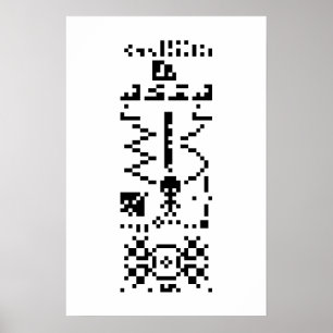 Affiche Réponse du message binaire Arecibo