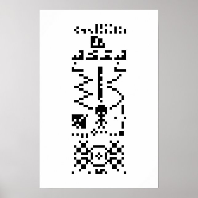 Affiche Réponse du message binaire Arecibo (Devant)