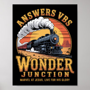 Affiche Réponses Vbs 2025 Wonder Junction Train Chrétien G