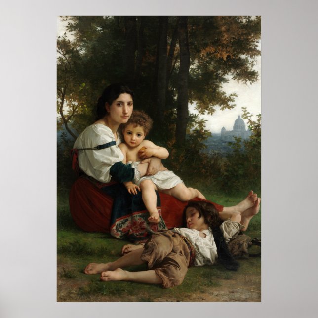 Affiche Repos de William-Adolphe Bouguereau (Devant)