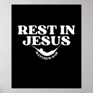 Affiche Repose en Jésus - Matthieu 11:28