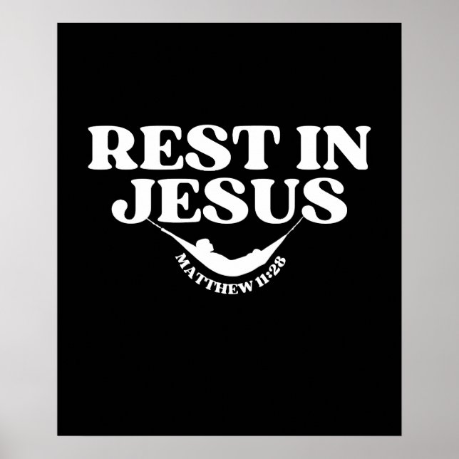 Affiche Repose en Jésus - Matthieu 11:28 (Devant)