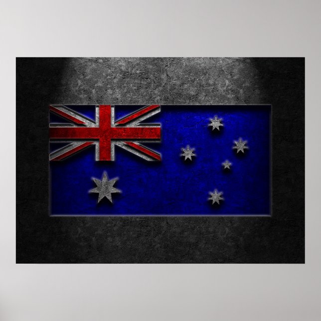 Affiche Repostage australien de la texture de pierre (Devant)