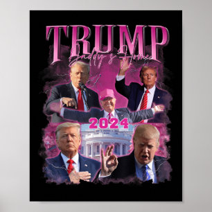 Affiche Reprenez l'Amérique, Daddle à la maison Trump rose