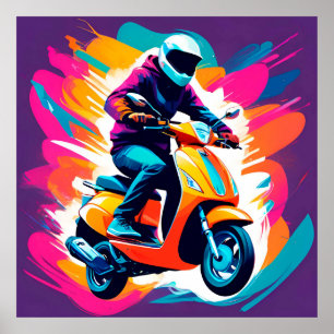 Affiche Représentation artistique colorée d'une personne à