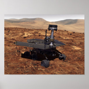 Affiche Représentation artistique de Mars Rover