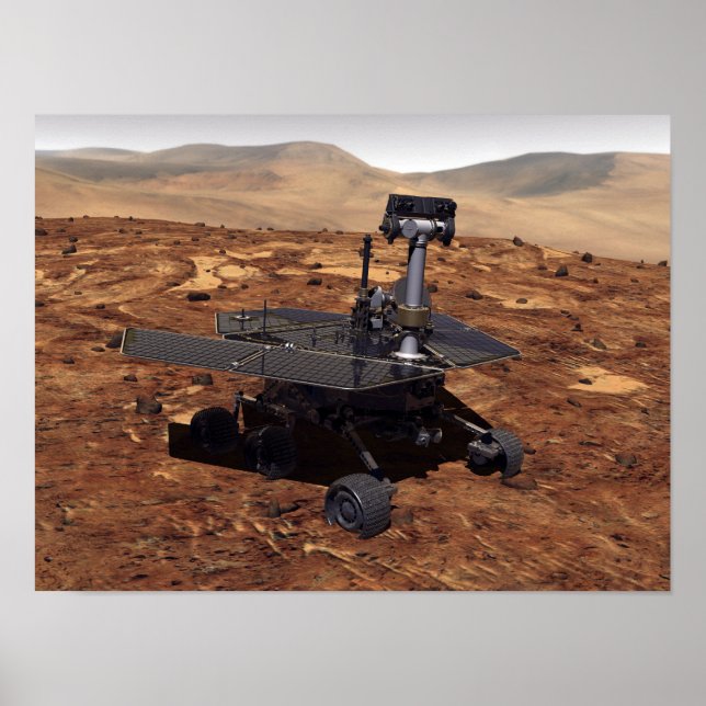 Affiche Représentation artistique de Mars Rover (Devant)