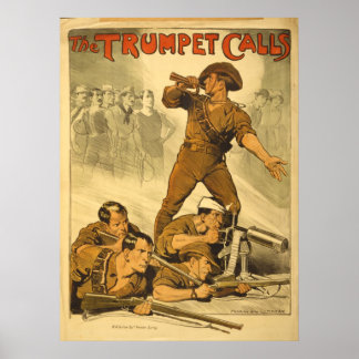 Affiche Reproduction La Trompette Appelle L'Affiche De La 