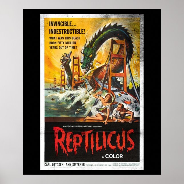 Affiche Reptilicus Monster - Film Vintage (Devant)