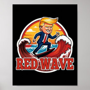 Affiche Républicain vague rouge Trump