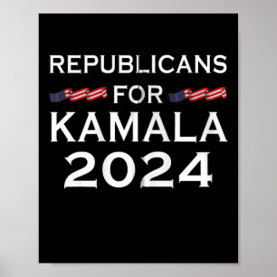 Affiche Républicains Pour Kamala Harris W Waltz 2024 Zip H