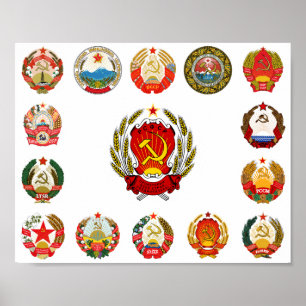Affiche Republics of the Soviet Union