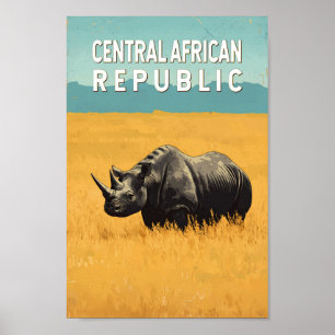 Affiche République centrafricaine Illustration Art Voyage