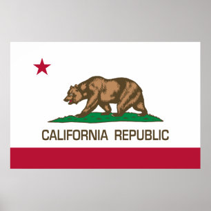 Affiche République de Californie (drapeau d'État)