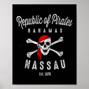 Affiche République de pirates Nau Bahamas Été