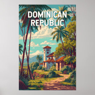Affiche République dominicain Illustration Art de voyage V