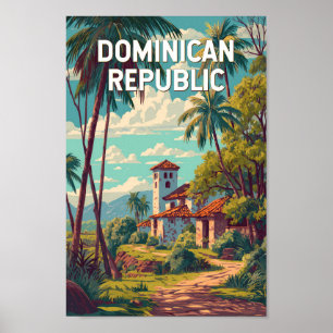 Affiche République dominicain Illustration Art de voyage V