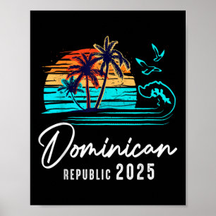 Affiche République dominicaine 2025 Vacances d'été corresp