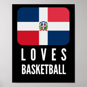 Affiche République Dominicaine aime le basket-ball