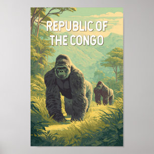 Affiche République du Congo Illustration Voyage Art