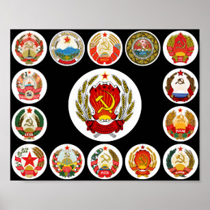 Affiche Républiques de l'Union soviétique - changer d'arri