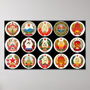 Affiche Républiques de l'Union soviétique - changer d'arri