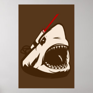 Affiche Requin avec un Frickin à rayon laser
