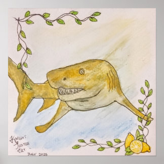 Affiche Requin citron