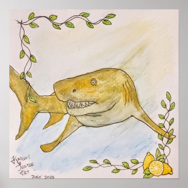 Affiche Requin citron (Devant)